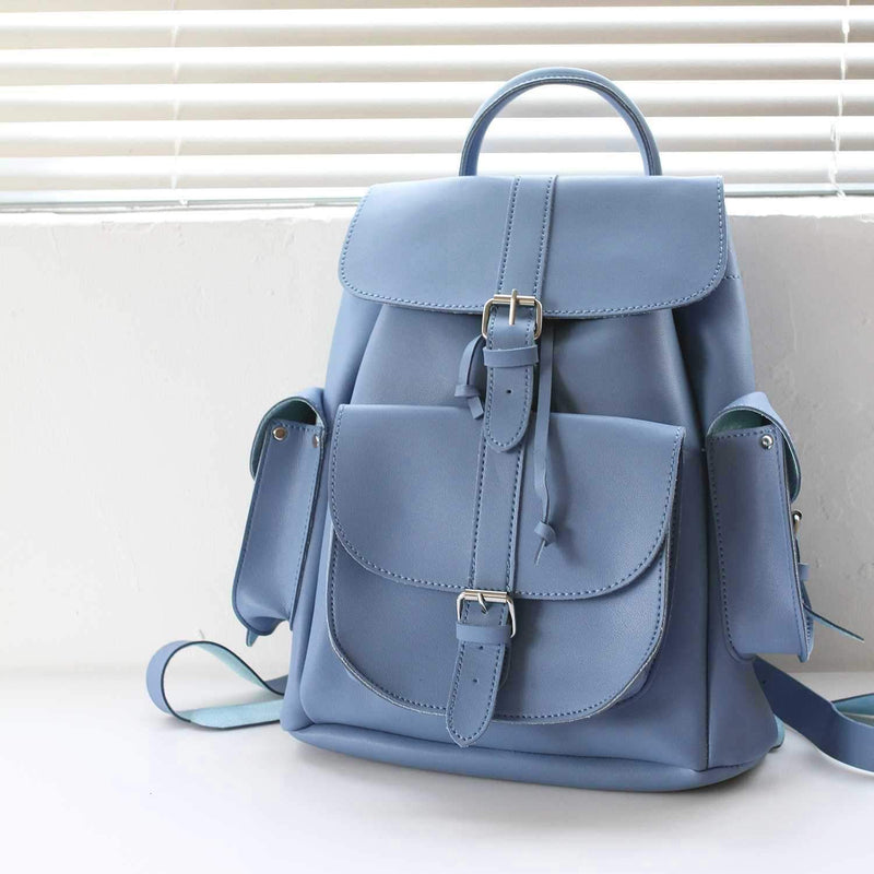 Cute Faux Leather Backpack College School Bags