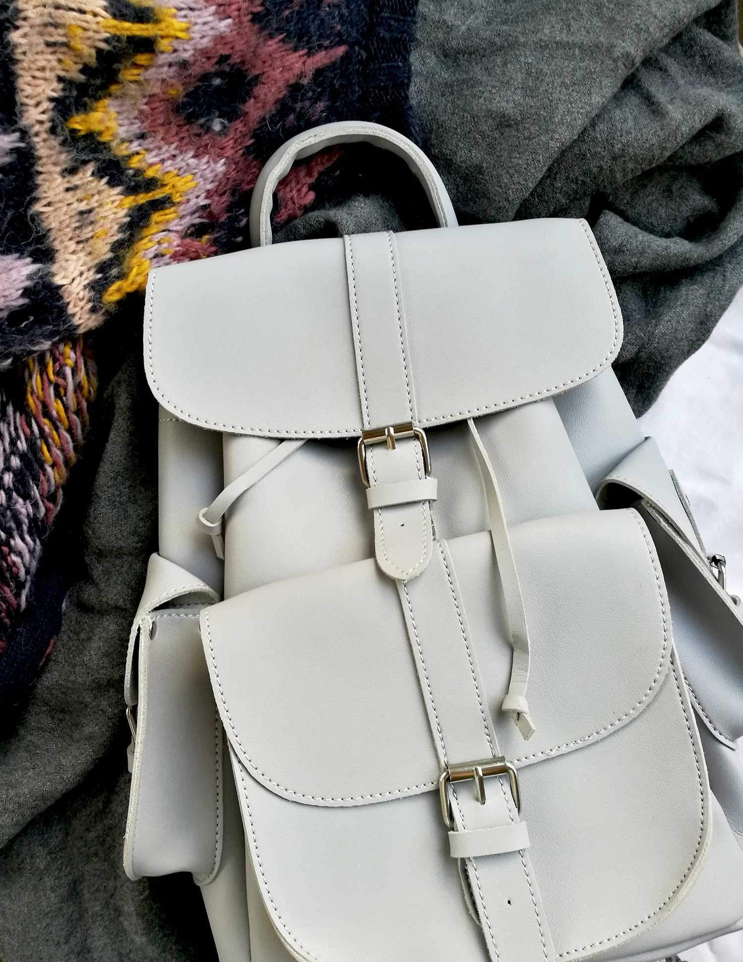 Cute Faux Leather Backpack College School Bags