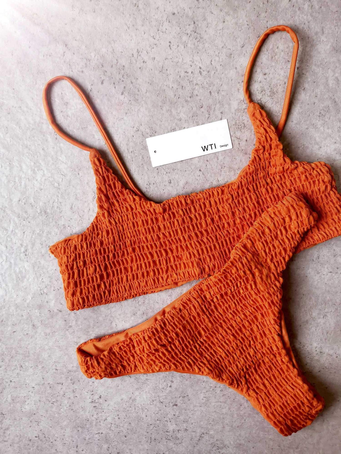 Cute Scrunch Spaghetti Bikini Set - worthtryit.com