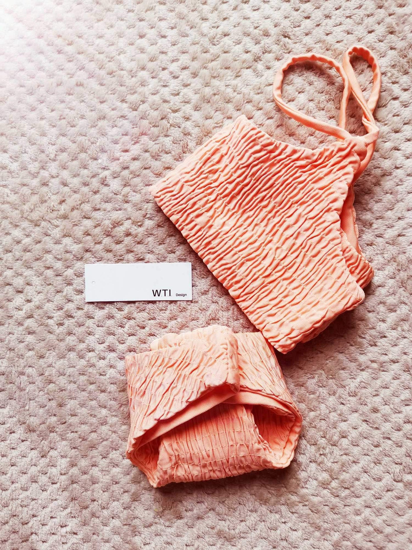 Cute Scrunch Spaghetti Bikini Set - worthtryit.com