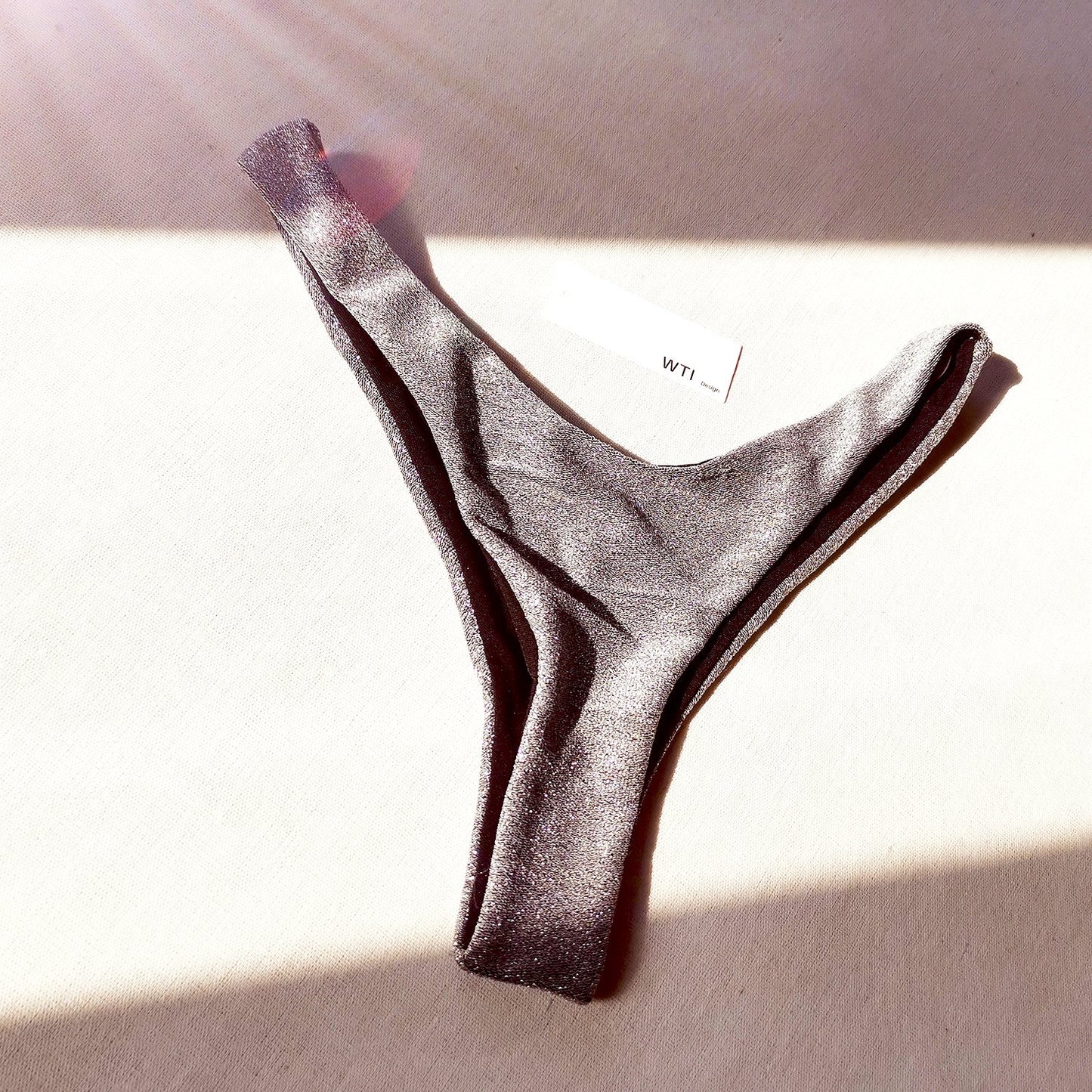 Silver Knit High Rise Underwire Bikini Set