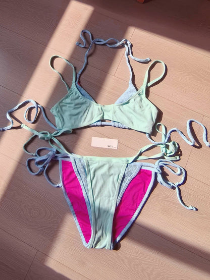 Double Layer Corp Top Bikini Swimsuit