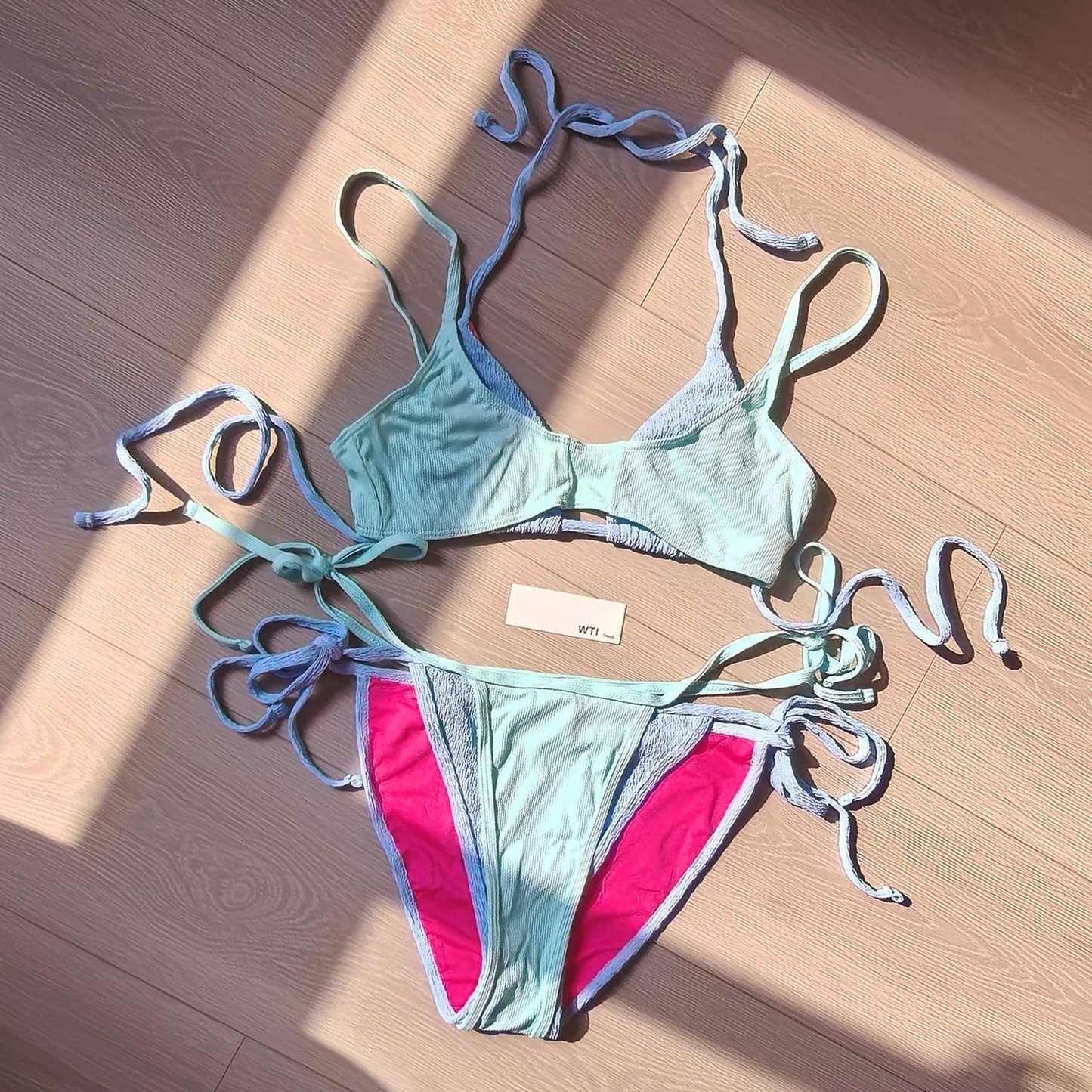 Double Layer Corp Top Bikini Swimsuit