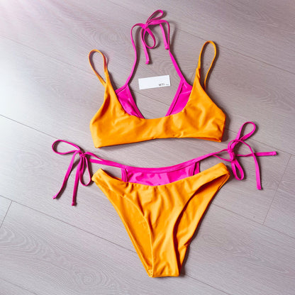 Double Layer Corp Top Bikini Swimsuit