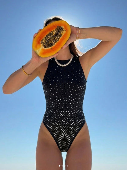 Cutting Shoulder One Piece Swimsuit