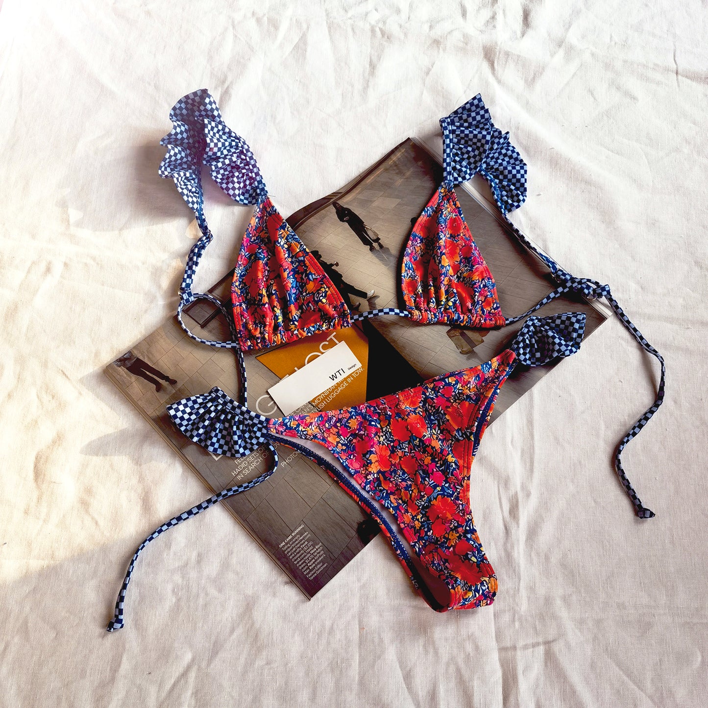Ruffle Hem Triangle Bikini Swimsuit SS25