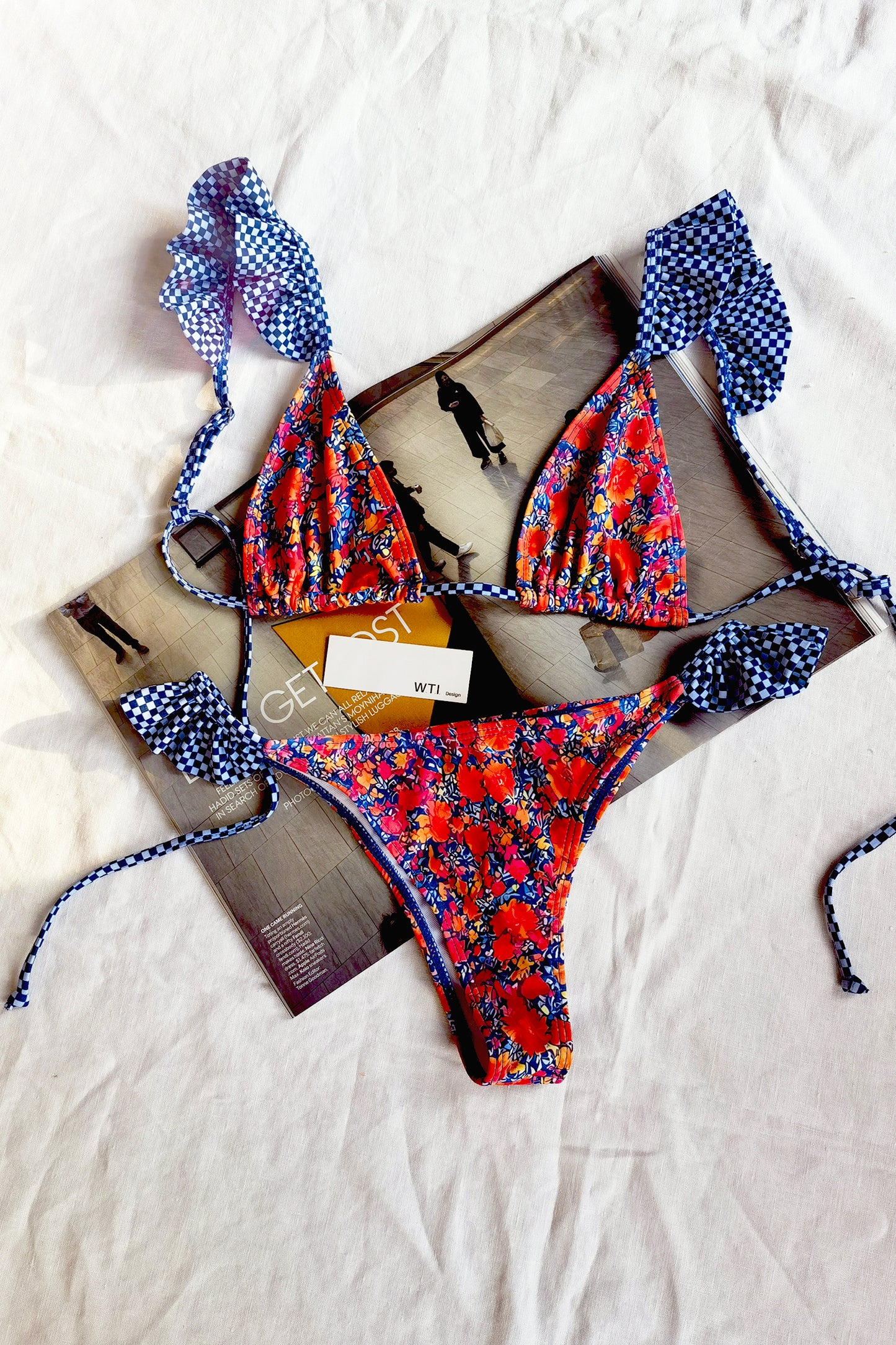 Ruffle Hem Triangle Bikini Swimsuit SS25