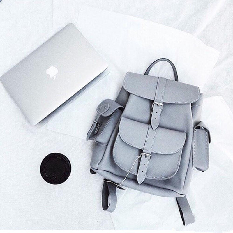 Cute Faux Leather Backpack College School Bags