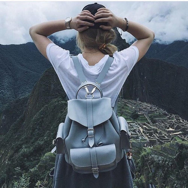 Cute Faux Leather Backpack College School Bags