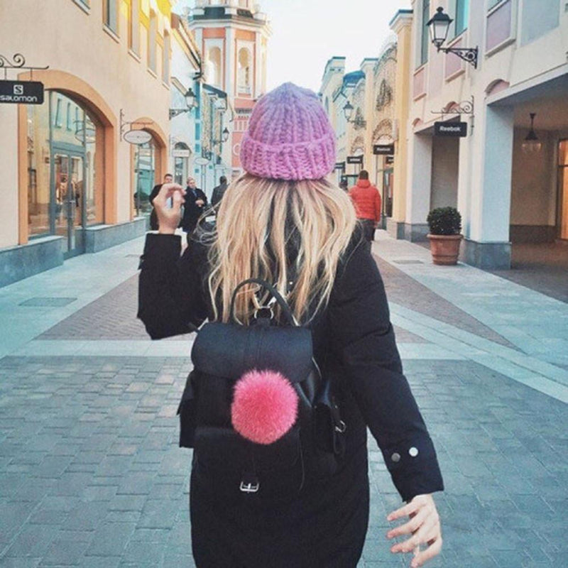 Cute Faux Leather Backpack College School Bags