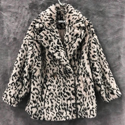 Oversized Leopard Print Fuzzy Teddy Coat - worthtryit.com