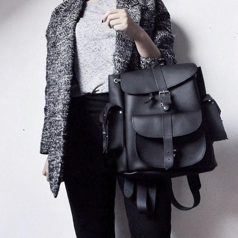 Cute Faux Leather Backpack College School Bags