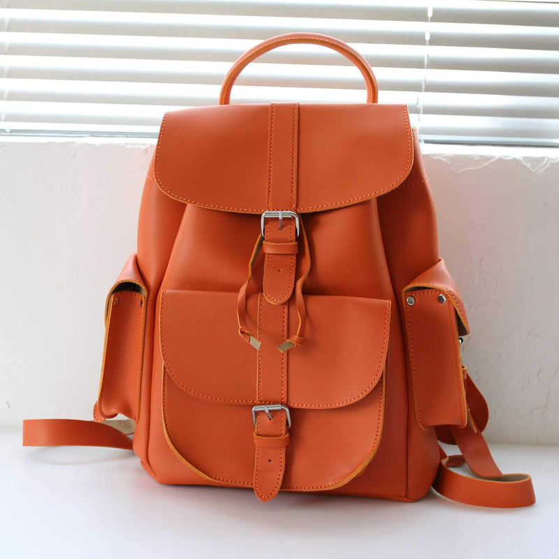 Cute Faux Leather Backpack College School Bags