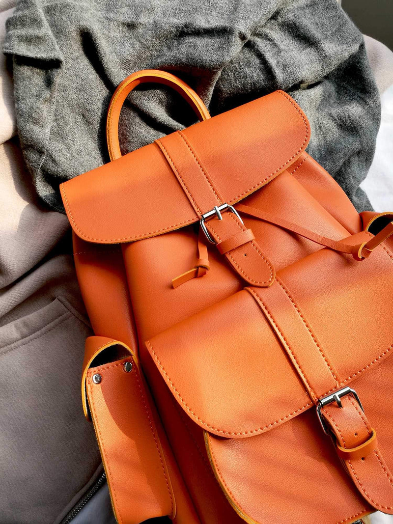 Cute Faux Leather Backpack College School Bags