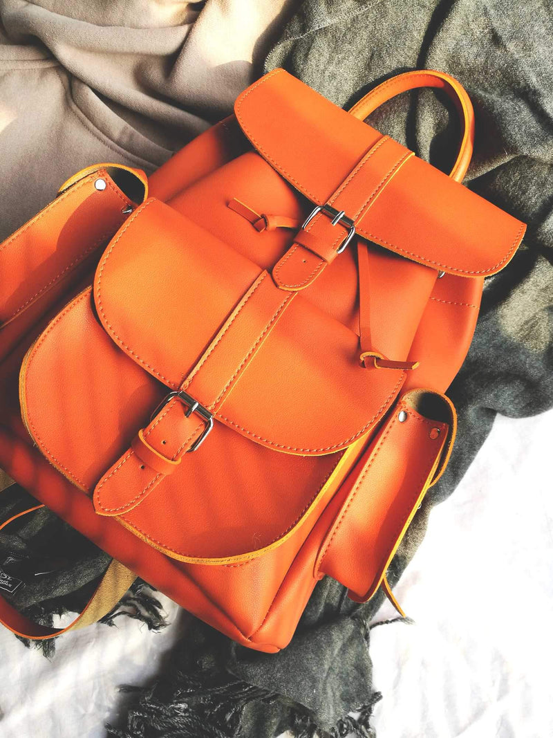 Cute Faux Leather Backpack College School Bags
