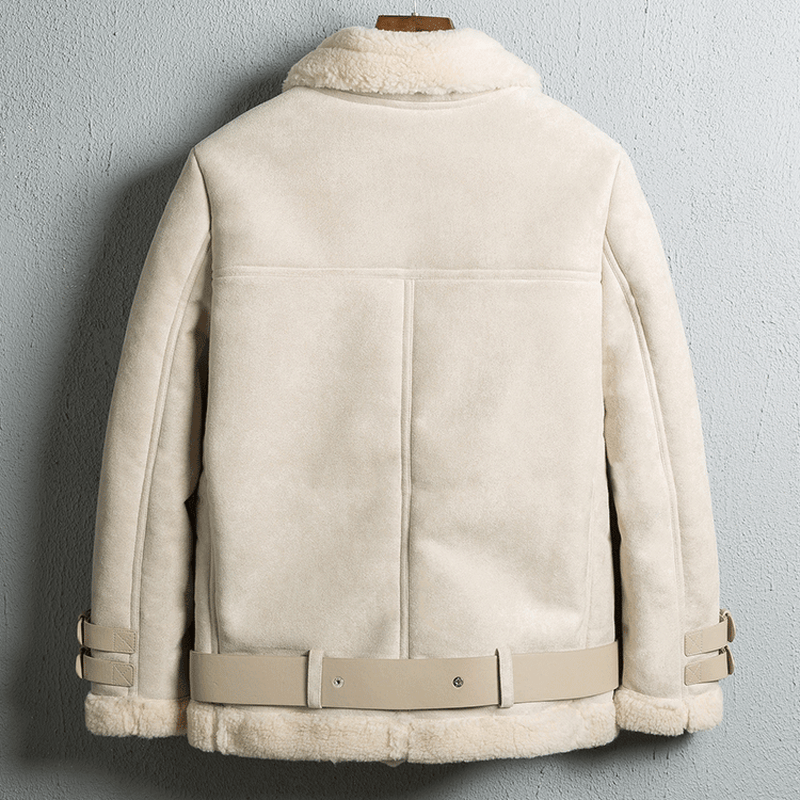 Oversized Faux Fur Moto Bike Jacket - worthtryit.com