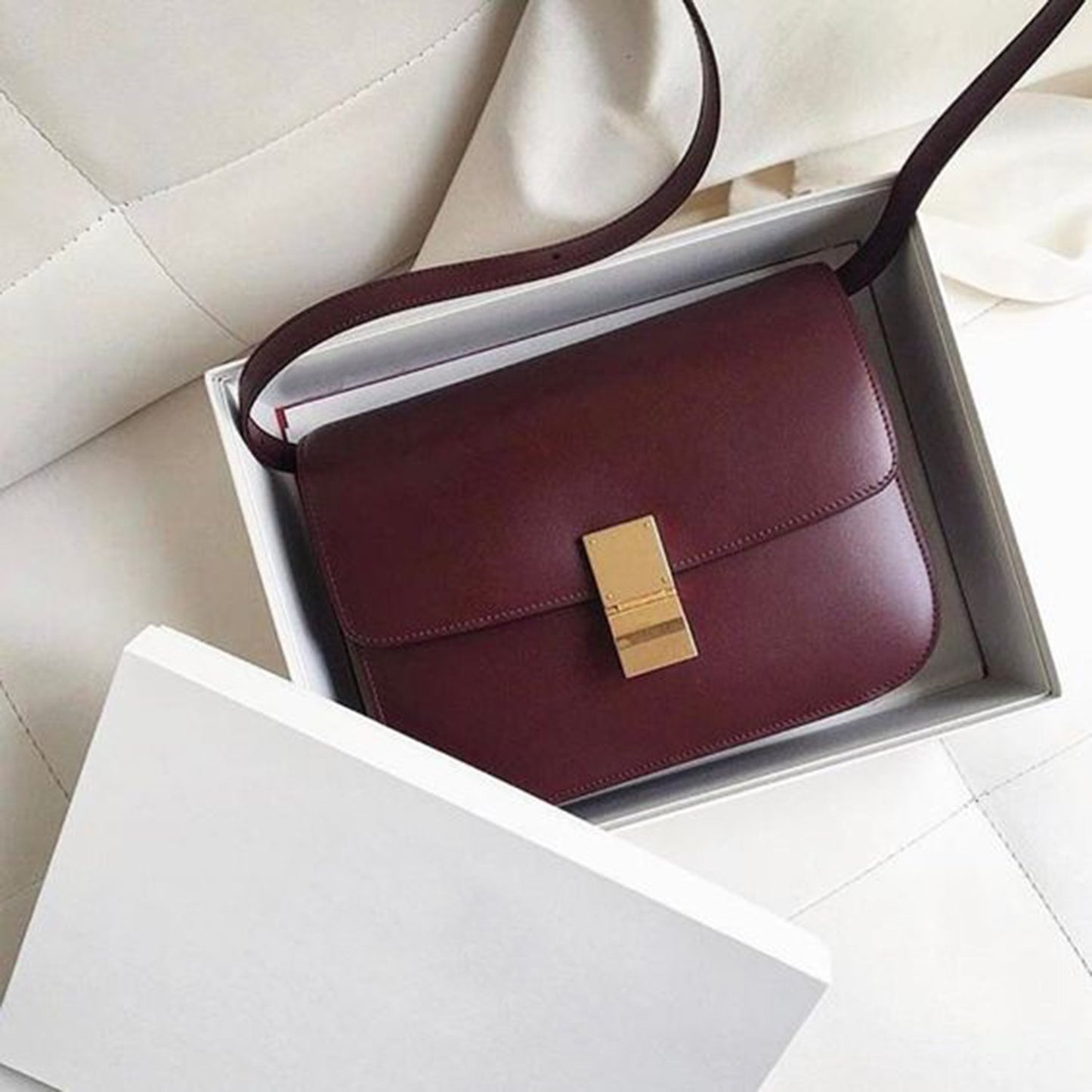 Cute Leather Box bag