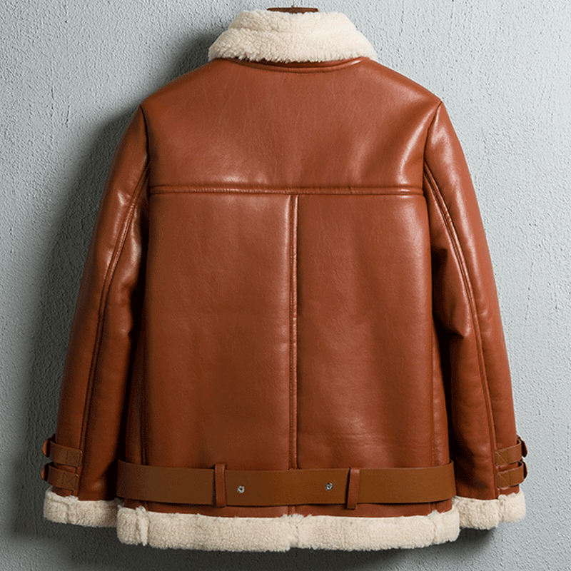 Oversized Faux Fur Moto Bike Jacket - worthtryit.com