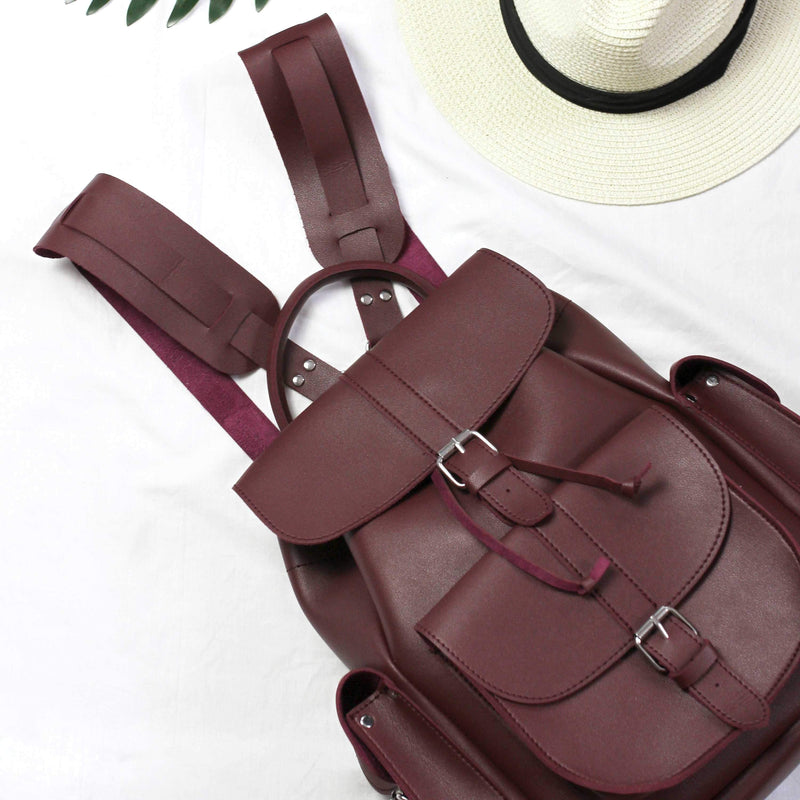 Cute Faux Leather Backpack College School Bags