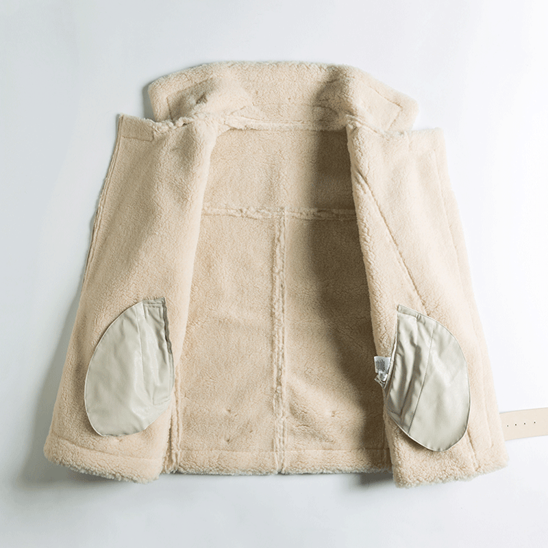 Oversized Faux Fur Moto Bike Jacket - worthtryit.com