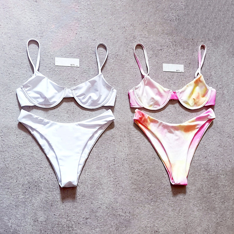 Classic Ribbed Underwire Bikini Swimsuit HC20