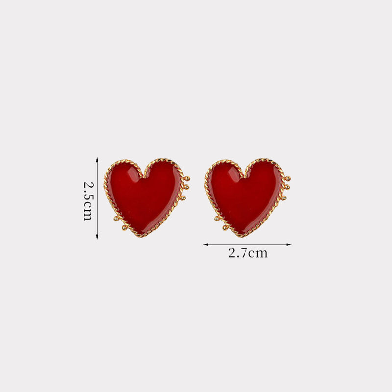 Red Heart Earrings