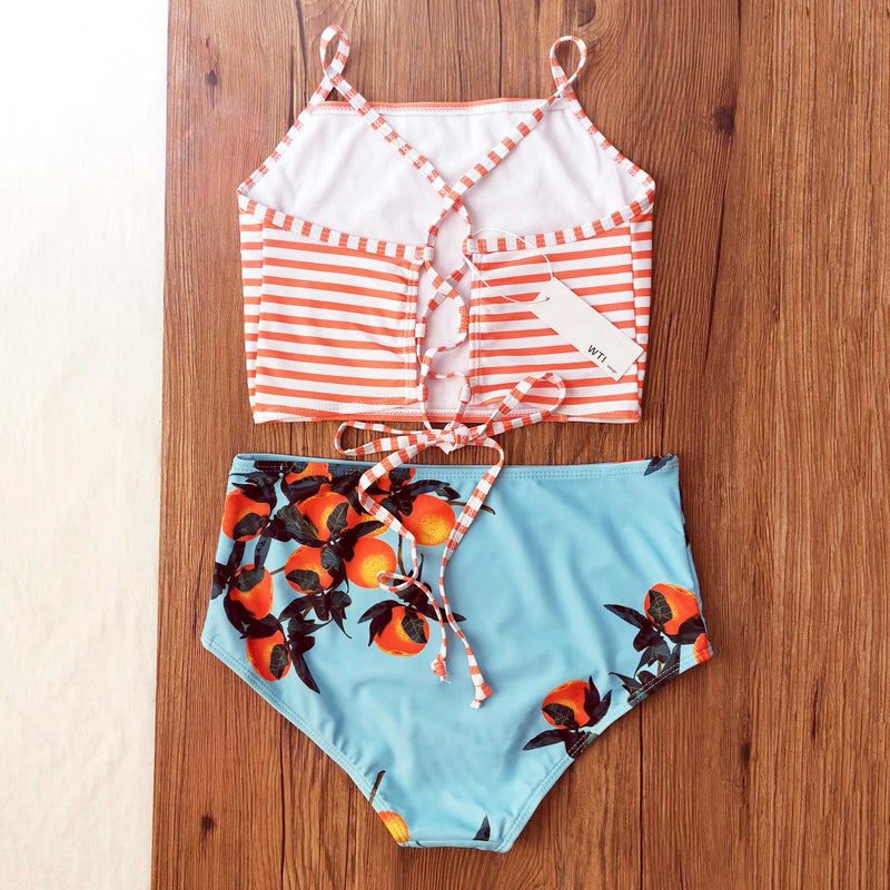Bikini Bathing Suit Crop Top High Cut Two Piece Swimsuit Sets in