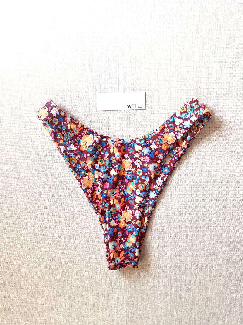 Floral Print Front Tie Bikini Swimsuit YX21