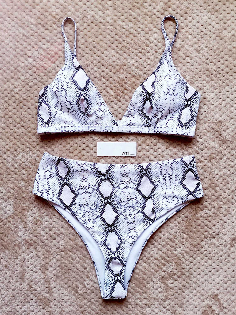 Animal Print High Waist Bikini Set - worthtryit.com