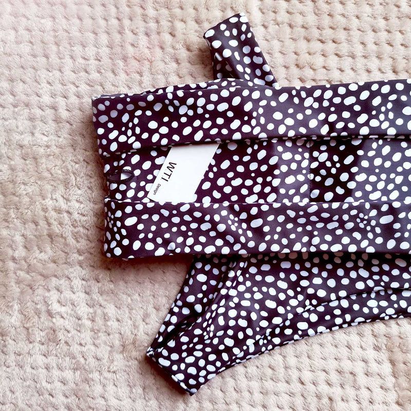 Cute Spot High Cut Bandeau Dot Bikini Set - worthtryit.com