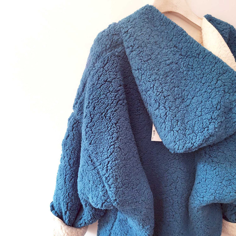 Reversible Oversized Soft Fuzzy Hoodie Coat – W.T.I. Design