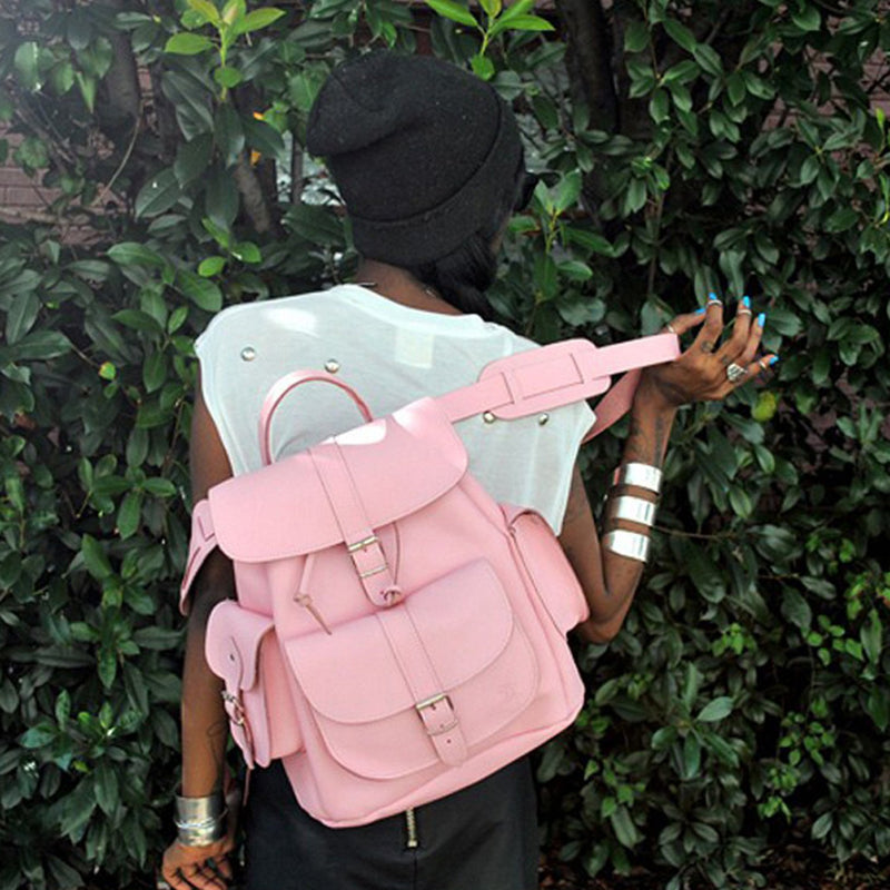 faux leather backpack