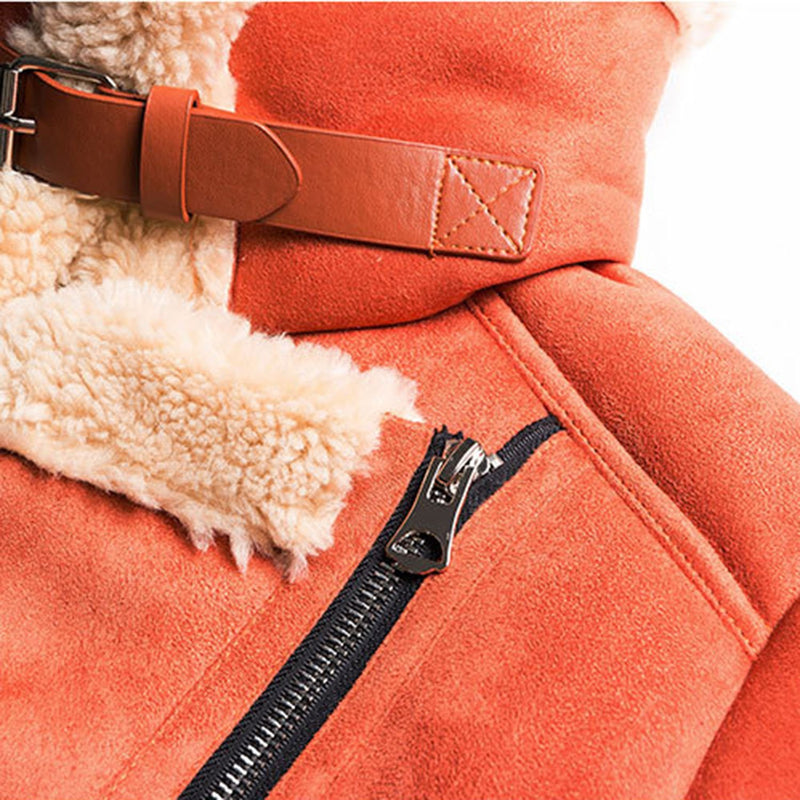 Oversized Faux Fur Moto Bike Jacket - worthtryit.com