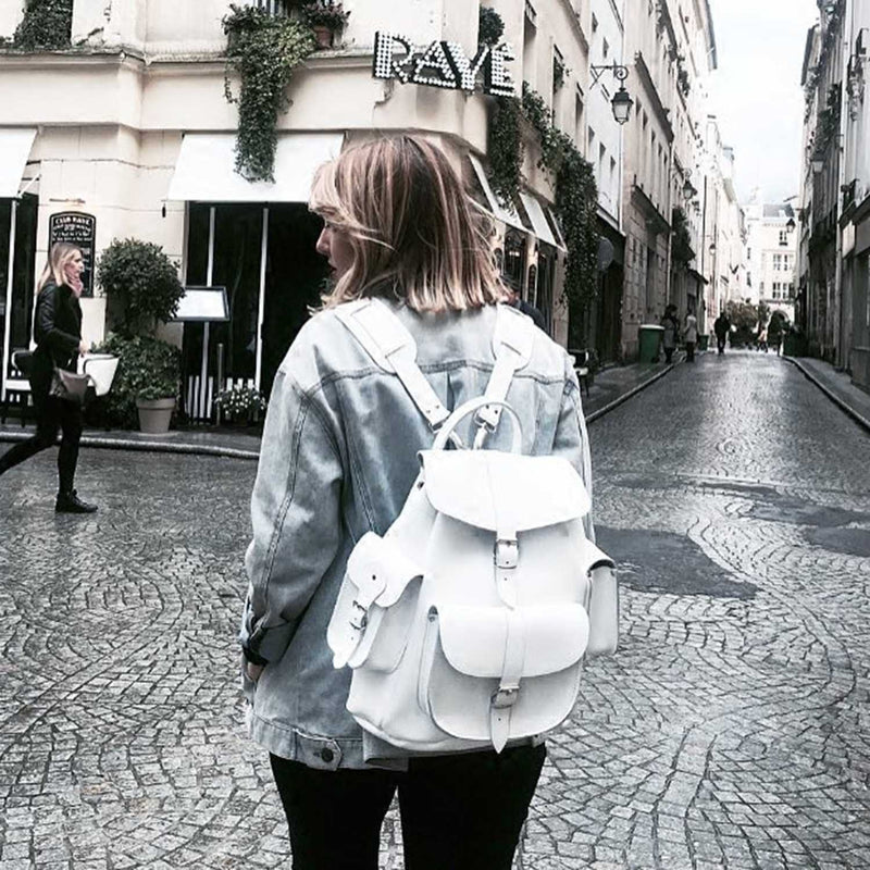 Cute Faux Leather Backpack College School Bags