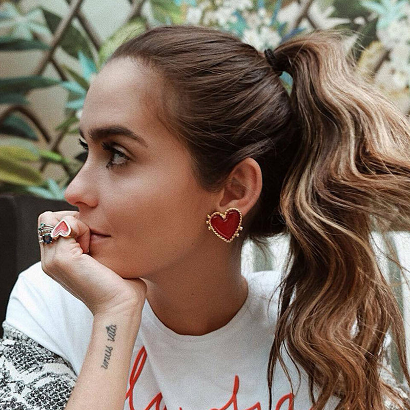 Red Heart Earrings