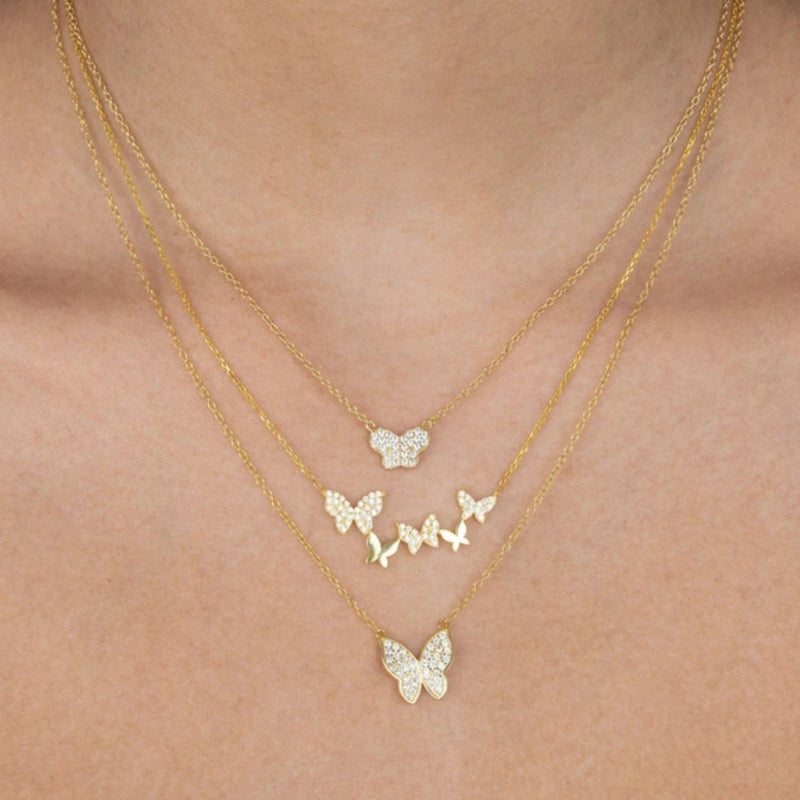 Golden Butterfly Corker & Necklace