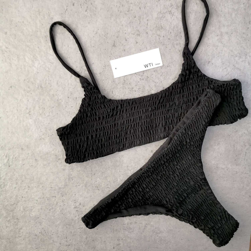 Scrunch spaghetti shop bikini set
