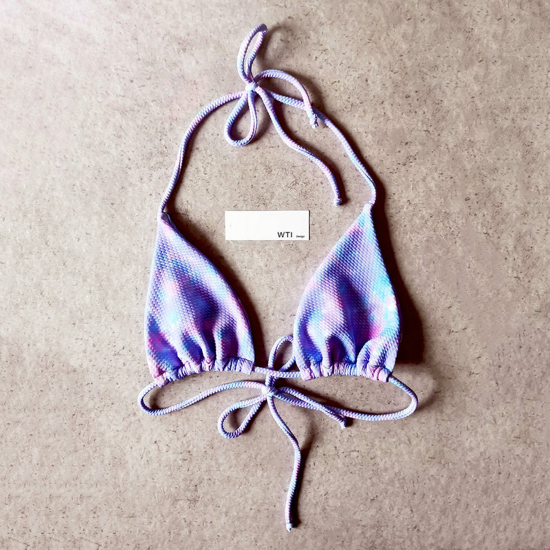 Textured Tie Dye Triangle Bikini Swimsuit