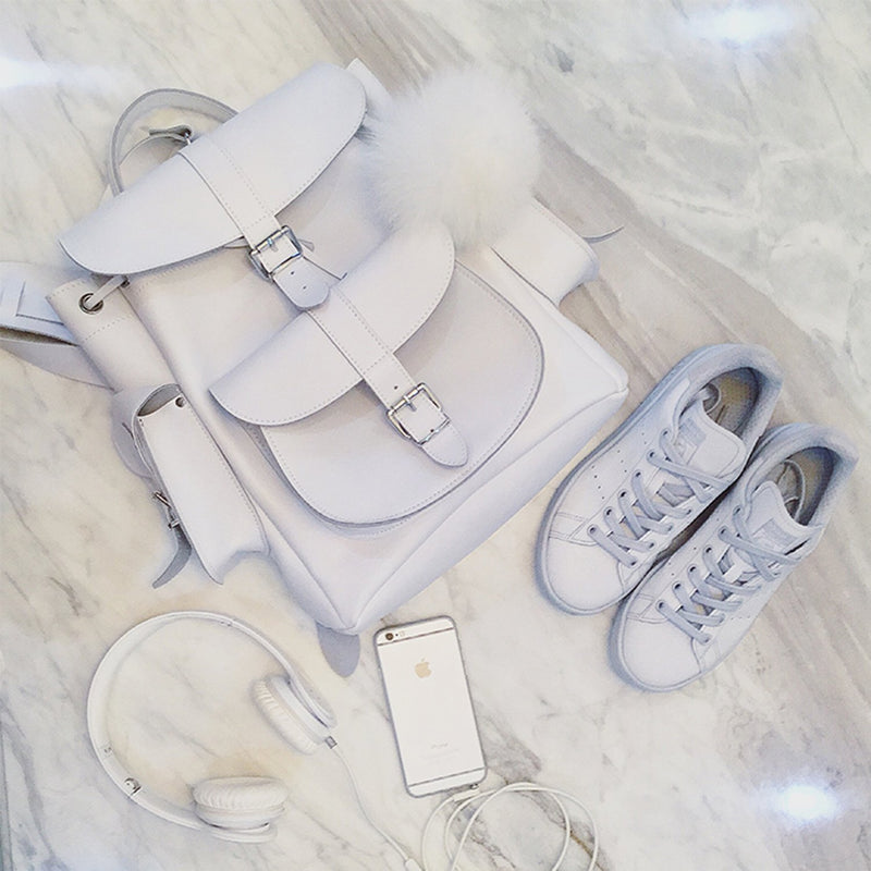 Cute Faux Leather Backpack College School Bags
