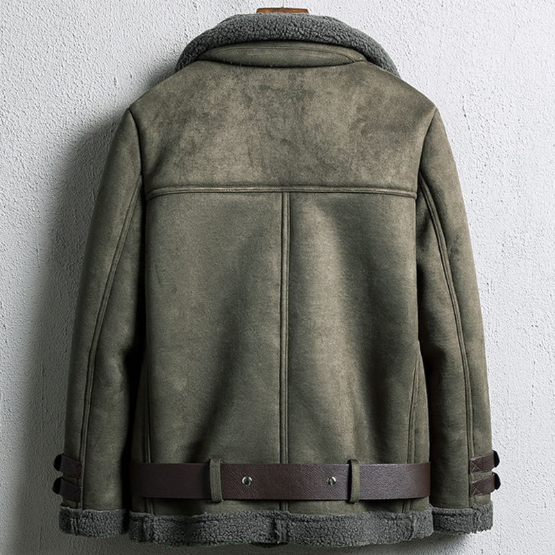 Oversized Faux Fur Moto Bike Jacket - worthtryit.com