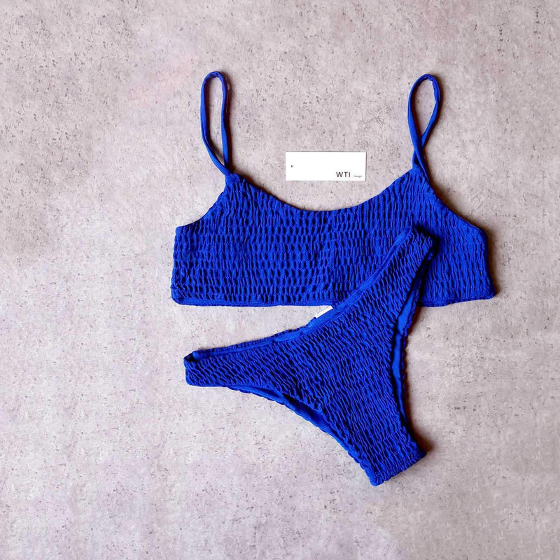 Cute Scrunch Spaghetti Bikini Set - worthtryit.com