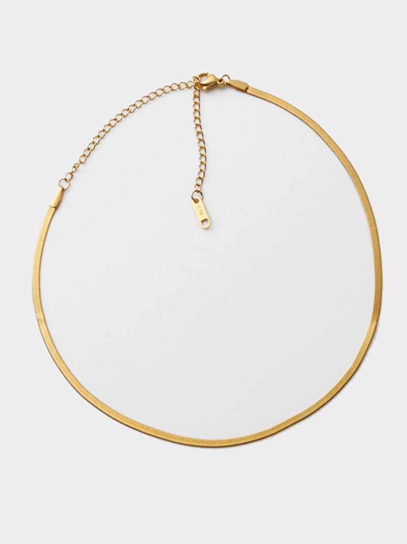 Vintage Gold Snake Bone Necklace