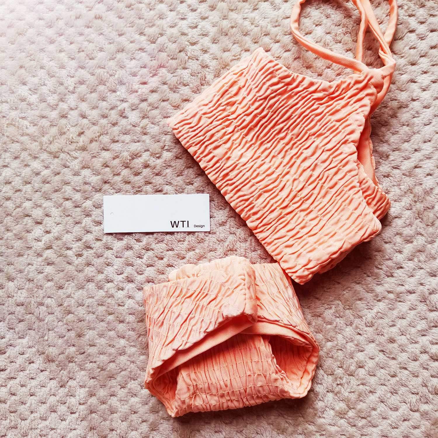 Cute Scrunch Spaghetti Bikini Set - worthtryit.com