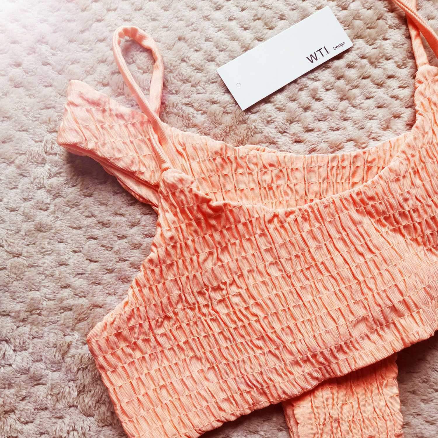 Cute Scrunch Spaghetti Bikini Set - worthtryit.com
