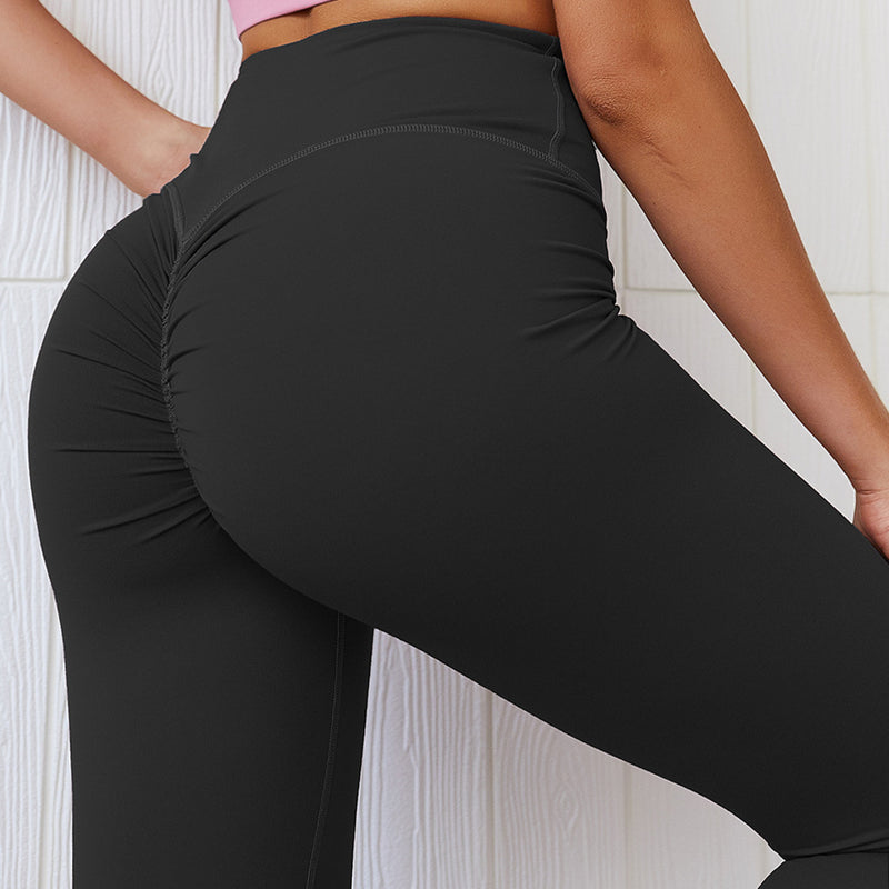 Large Black Yoga Pants For Women With Pockets High Waisted Workout