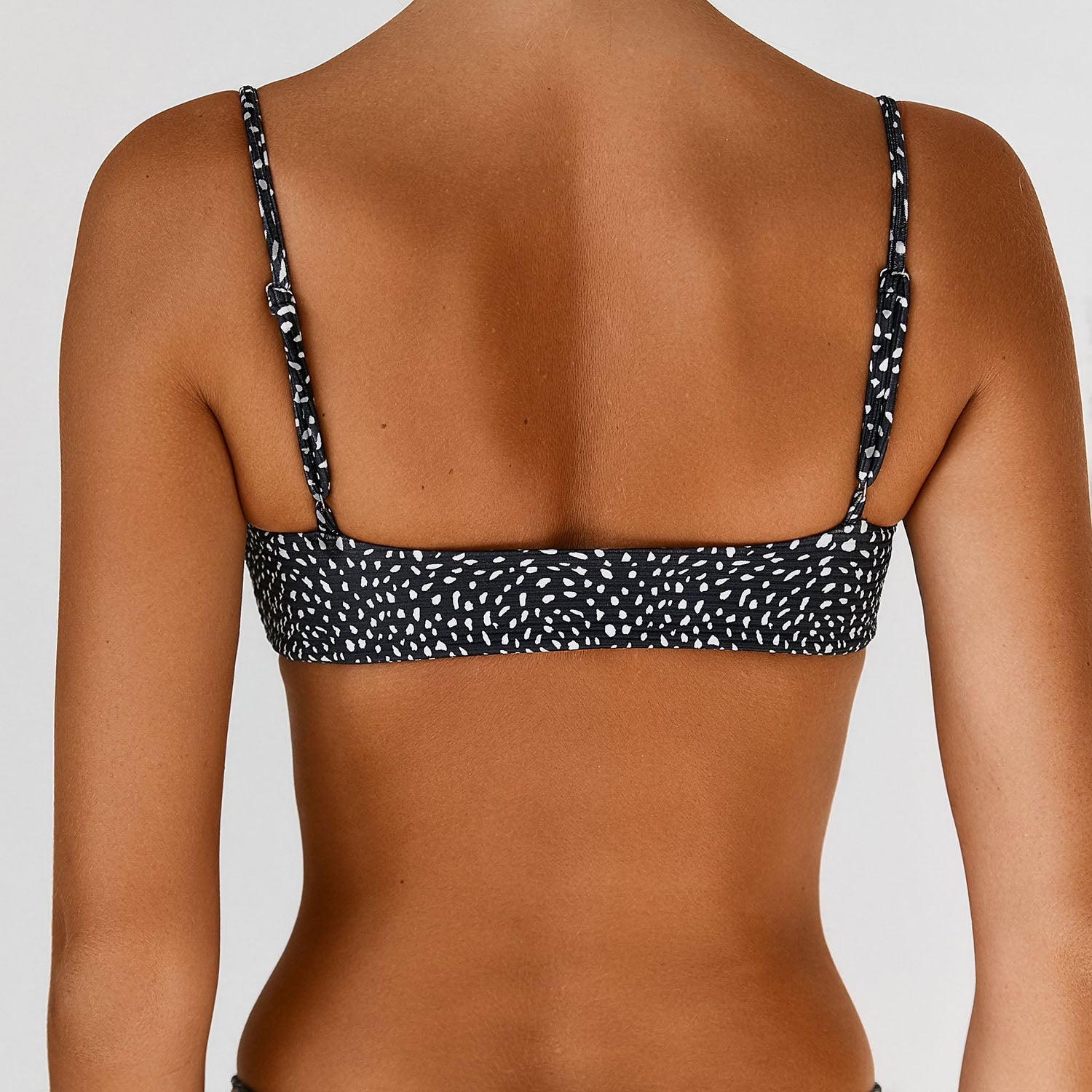 Ribbed V Neck Crop Top High Rise Bikini Swimsuit - worthtryit.com