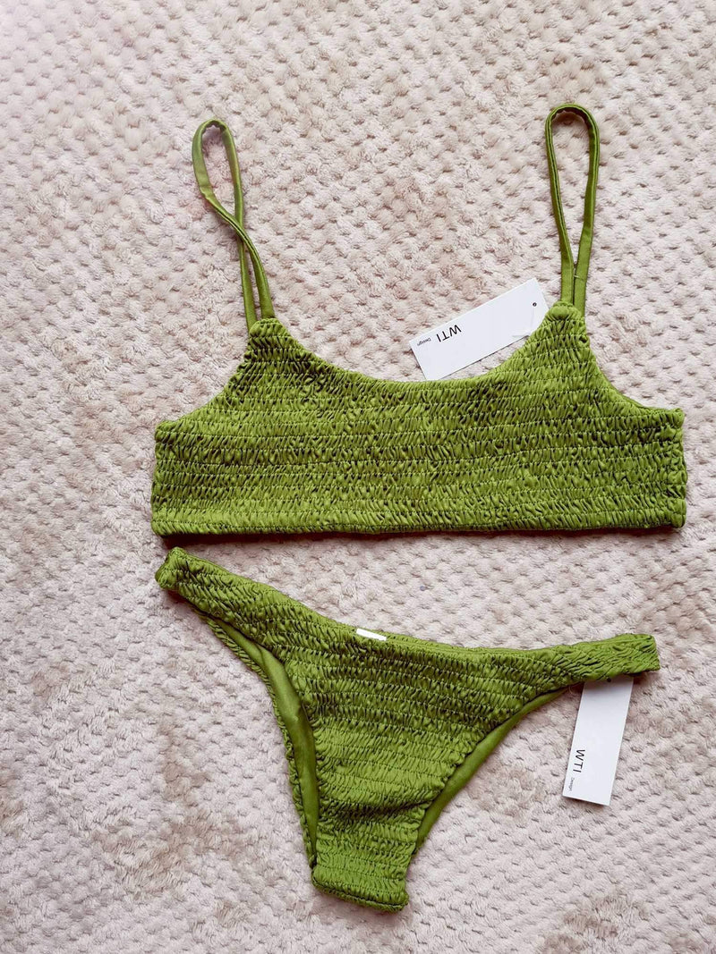 Cute Scrunch Spaghetti Bikini Set - worthtryit.com